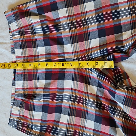 Ann Taylor Plaid Cotton Capris Pants Size 10P Red Multicolor - Picture 9 of 13